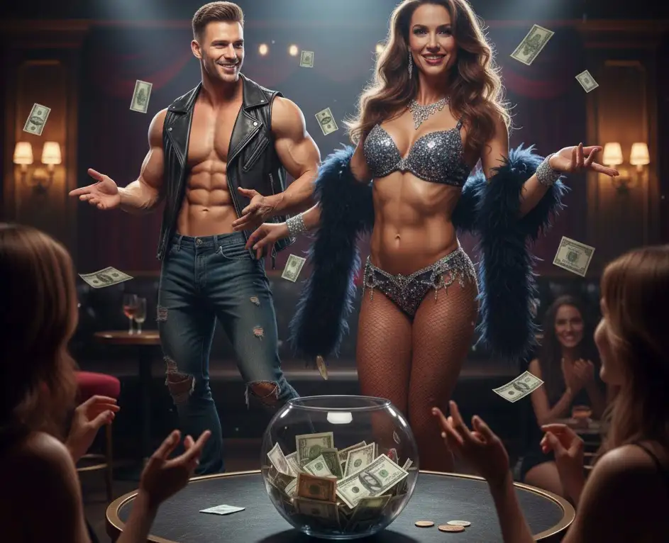 Libertiner fest i Odense med stripshow