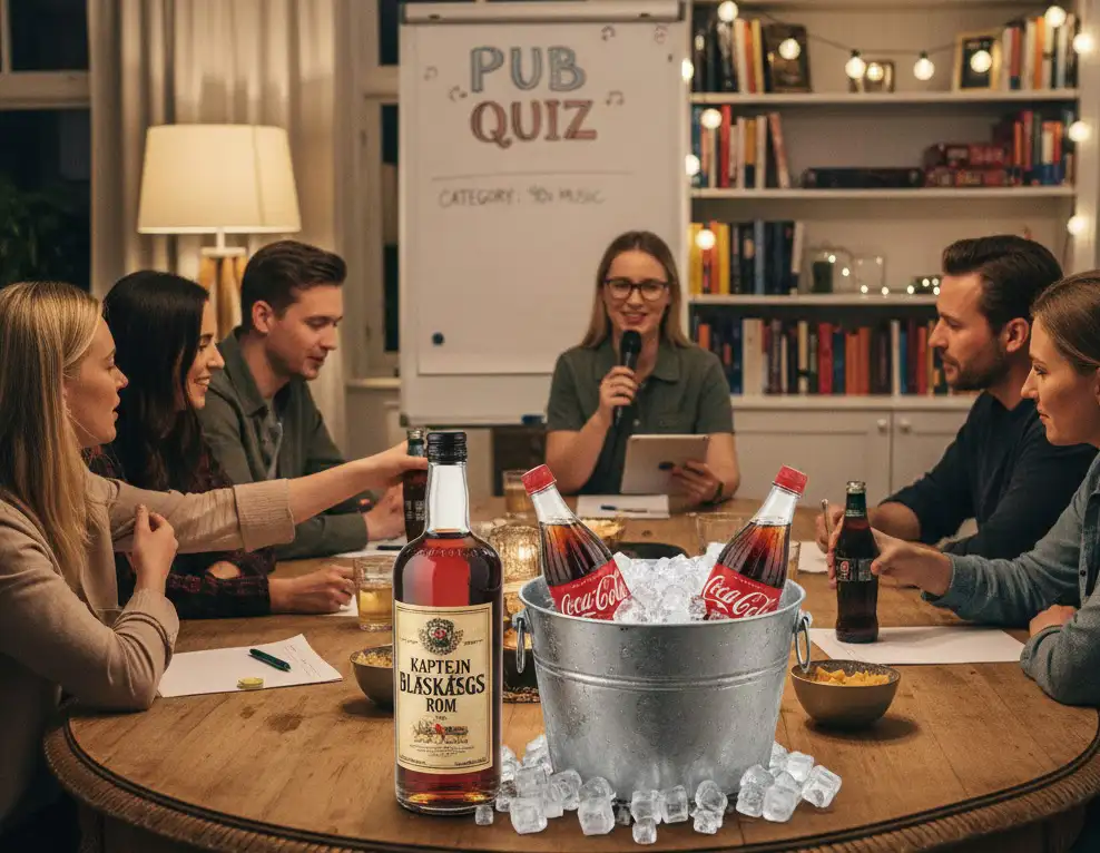 Pubquiz med præmie som er en balje sprut