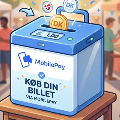 Billet til kælderen - Køb den via mobilepay boks