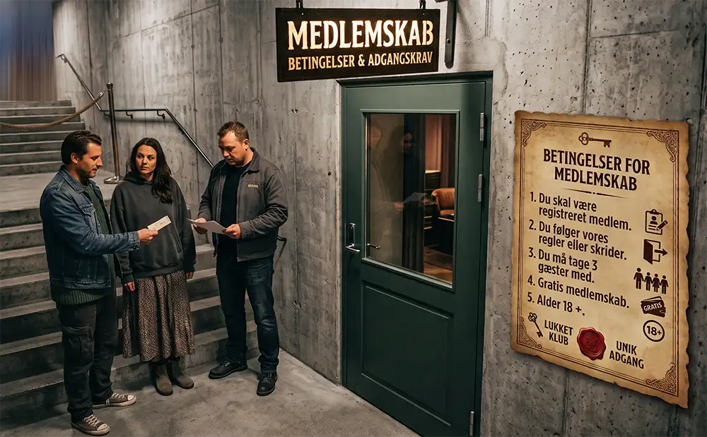 medlemsbetingelser for at komme i kælderen